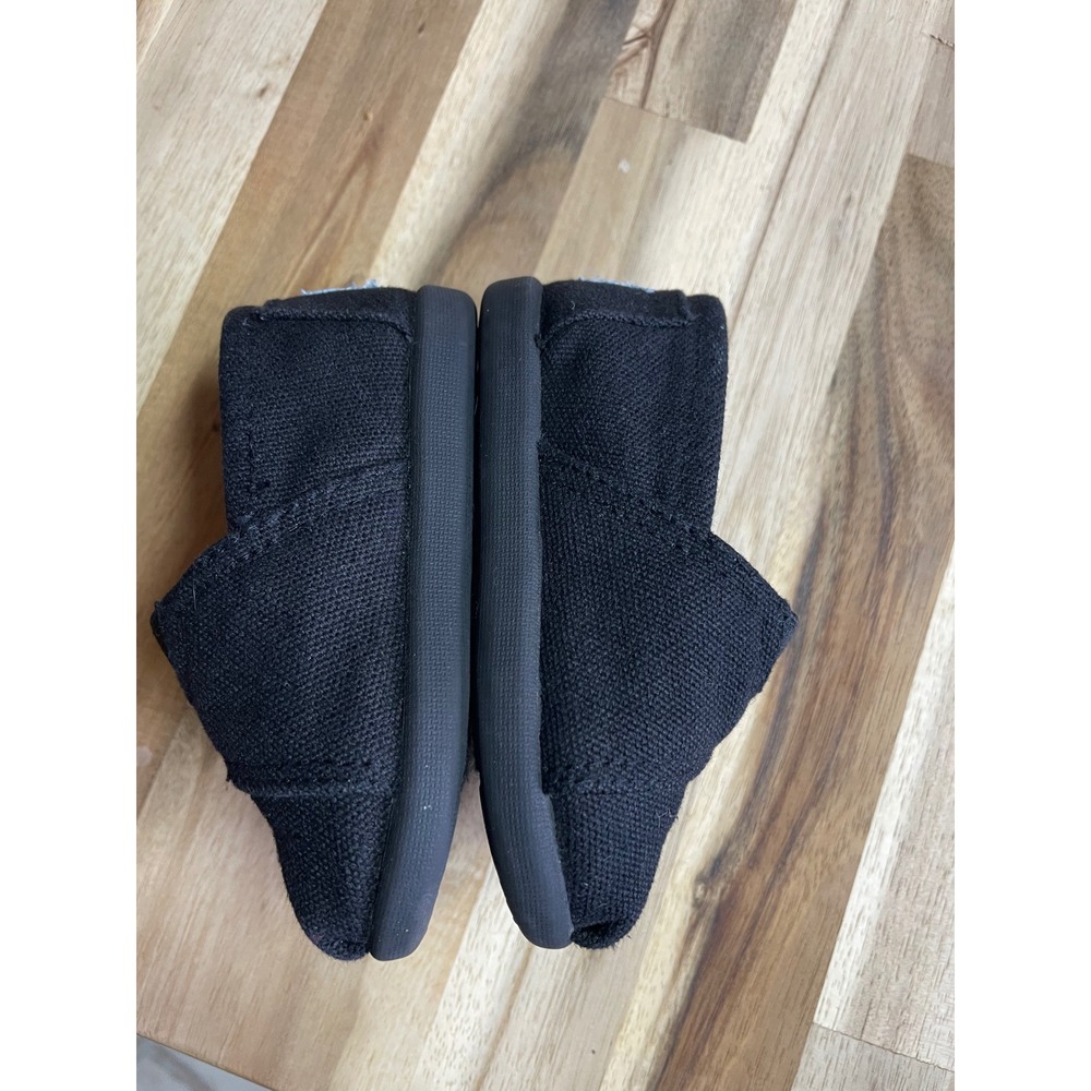 TOMS Toddler Classic Alpargata Black Canvas Slip On Shoes Size T4 - Picture 8 of 8